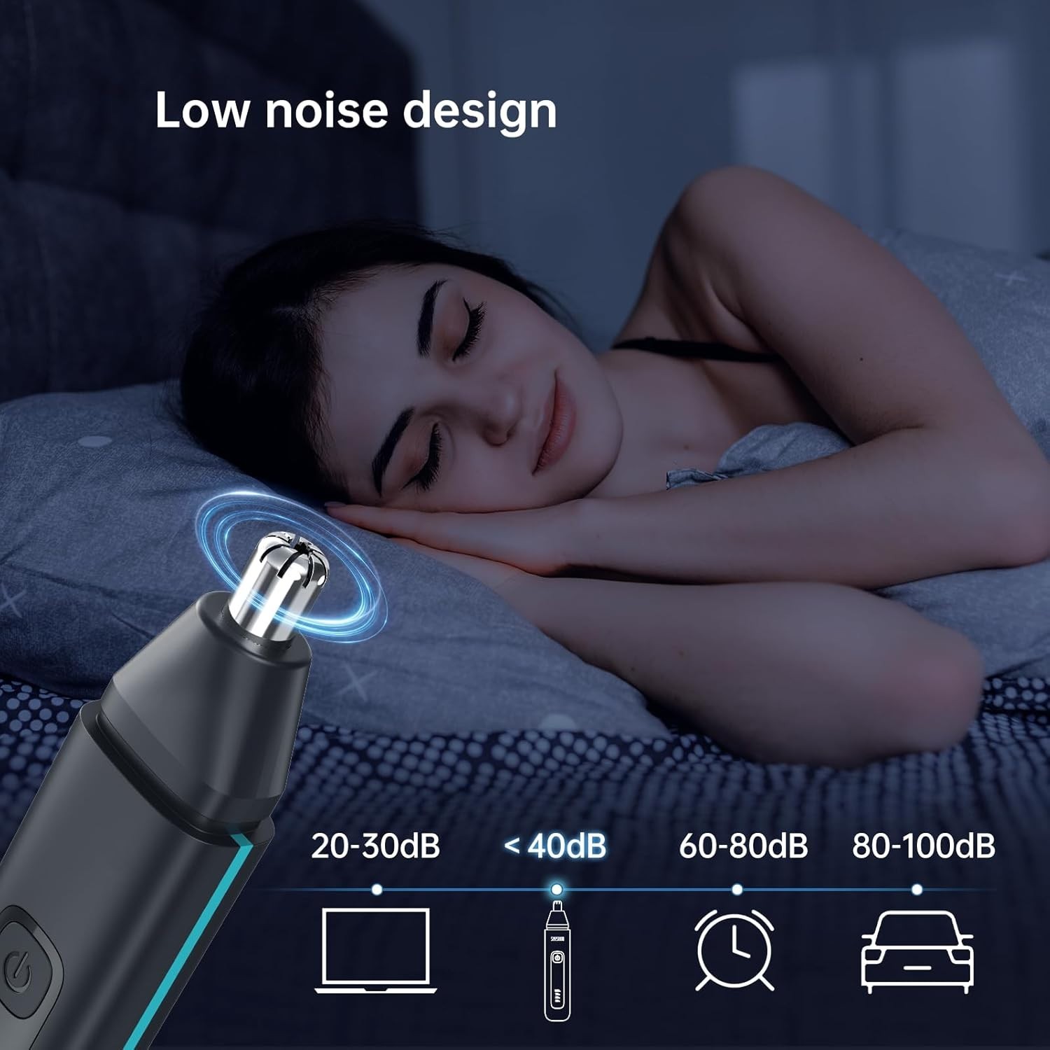 Nose Hair Trimmer for Men Professional Painless Ear & Facial Hair Trimmer