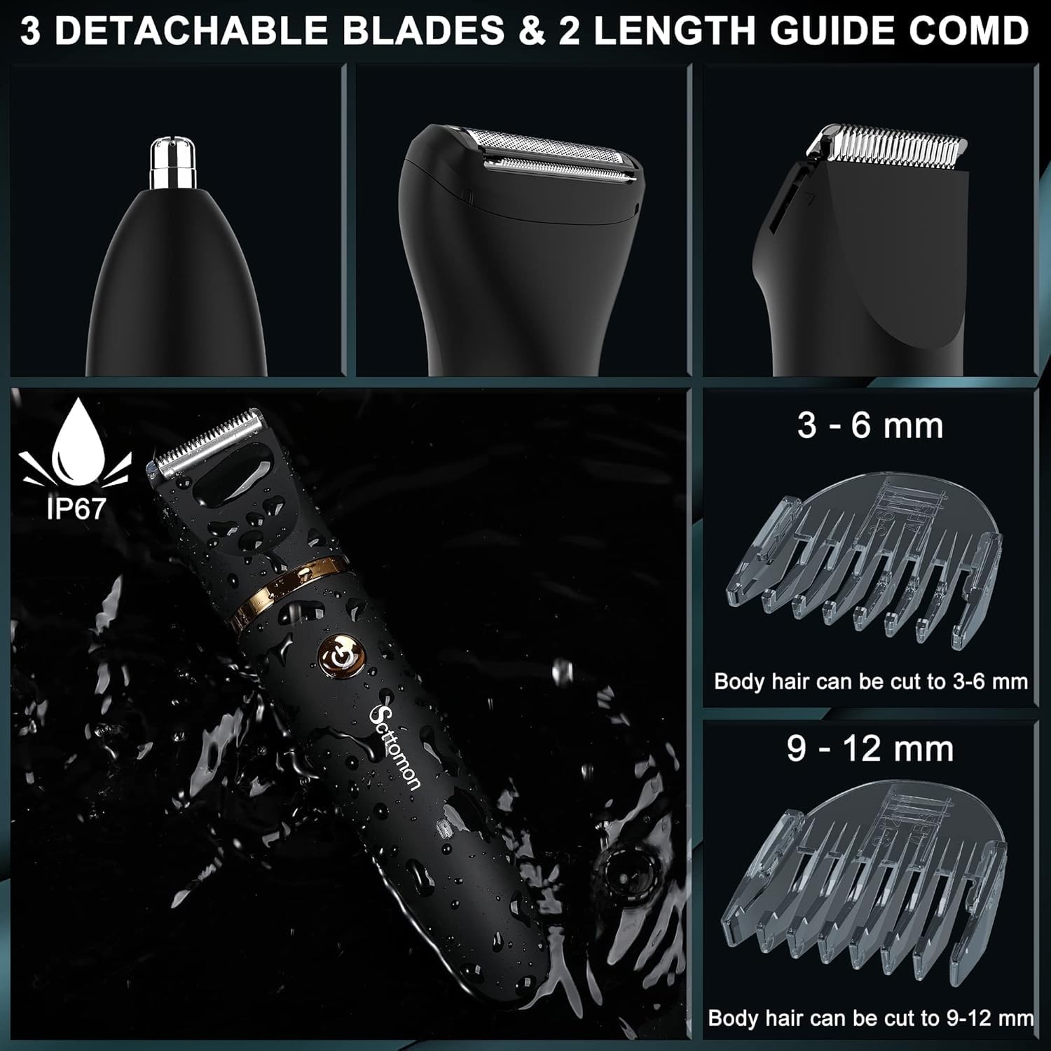 Electric Groin Hair Trim Ball Trimmer for Men Body Shaver Below-The-Waist Gro…
