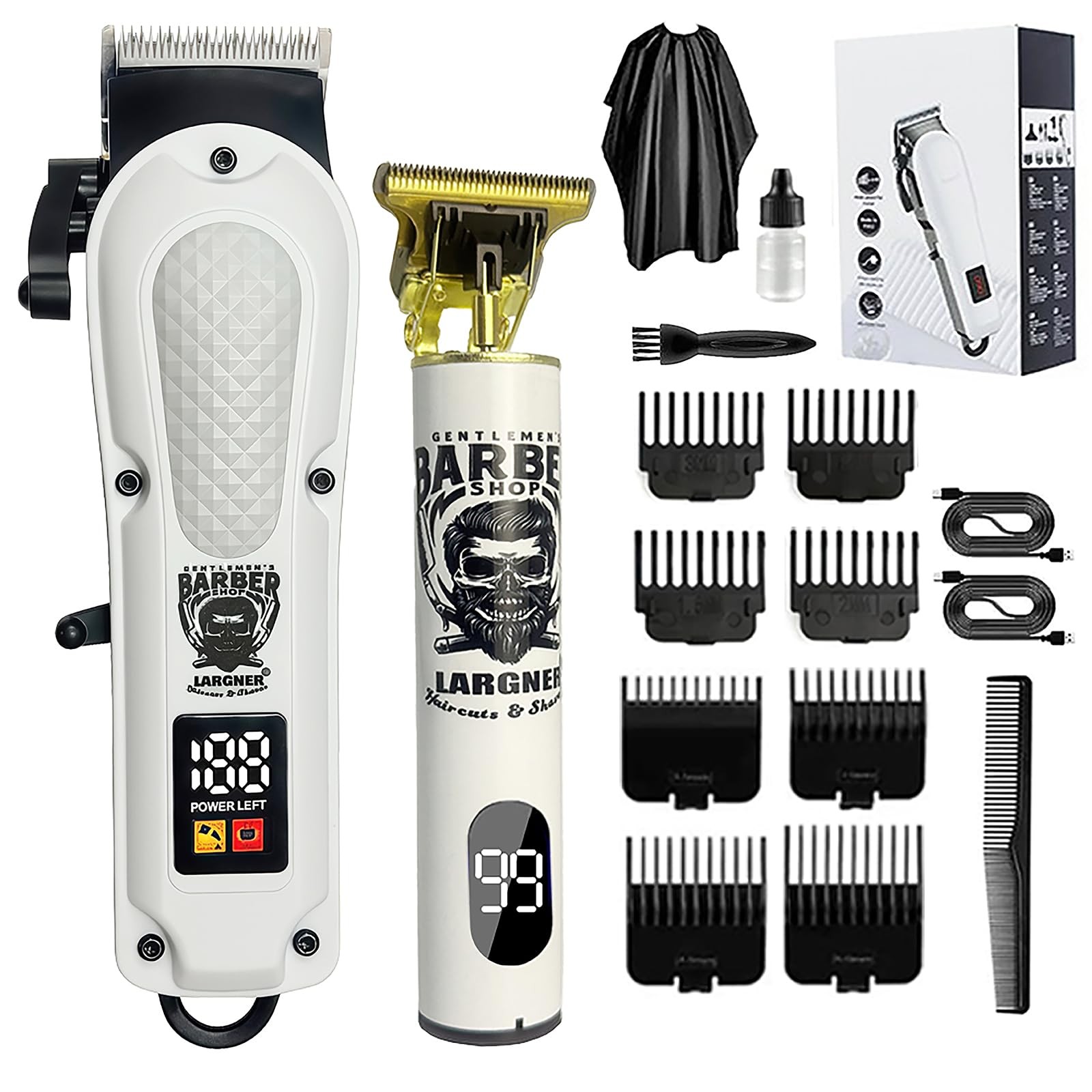 LARGNERSHAVER Hair Clippers for Men, Clippers and Trimmers Set, Barber Clippe…