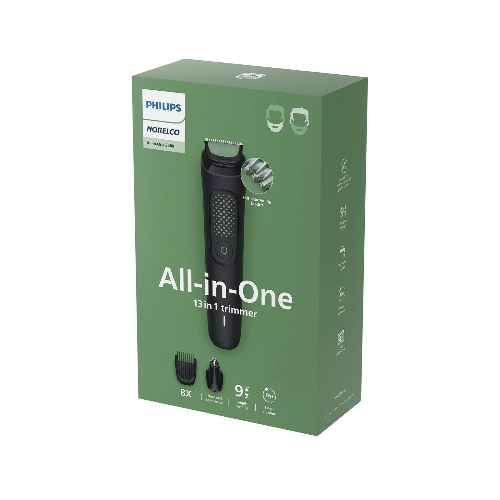All-In-One 3000 Series 13 in 1 Trimmer, Beard Styler & Men’S Hair Clipper, 9 Len
