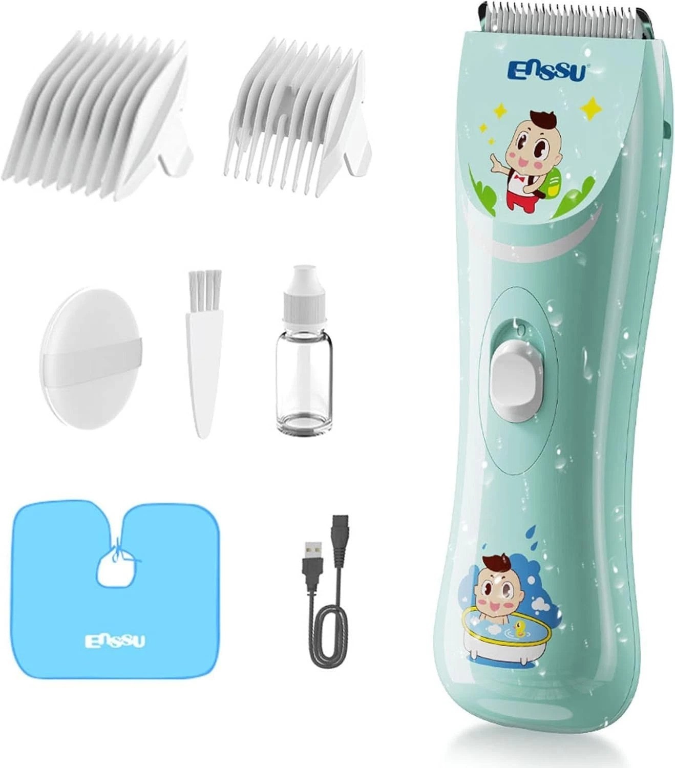 Baby Hair Clippers, Lower Noise Haircut Trimmers for Children with Autism and…