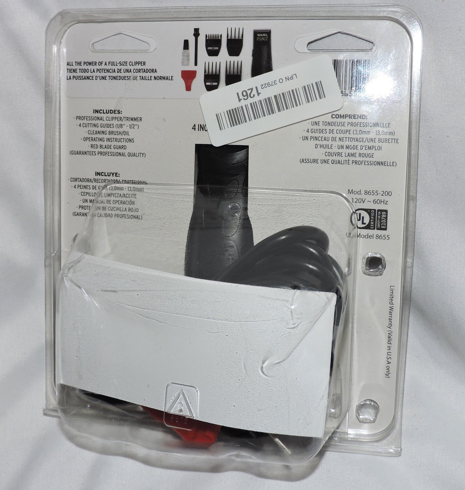 WAHL Professional Peanut – Model 8655 Black Kit Trimmer Clipper #12430