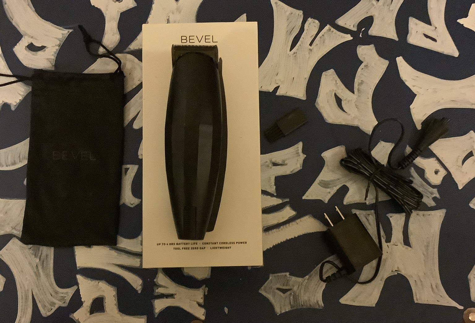 Bevel Cordless Beard & Hair Trimmer Black Lithium-Ion Rechargeable w/ Box Used