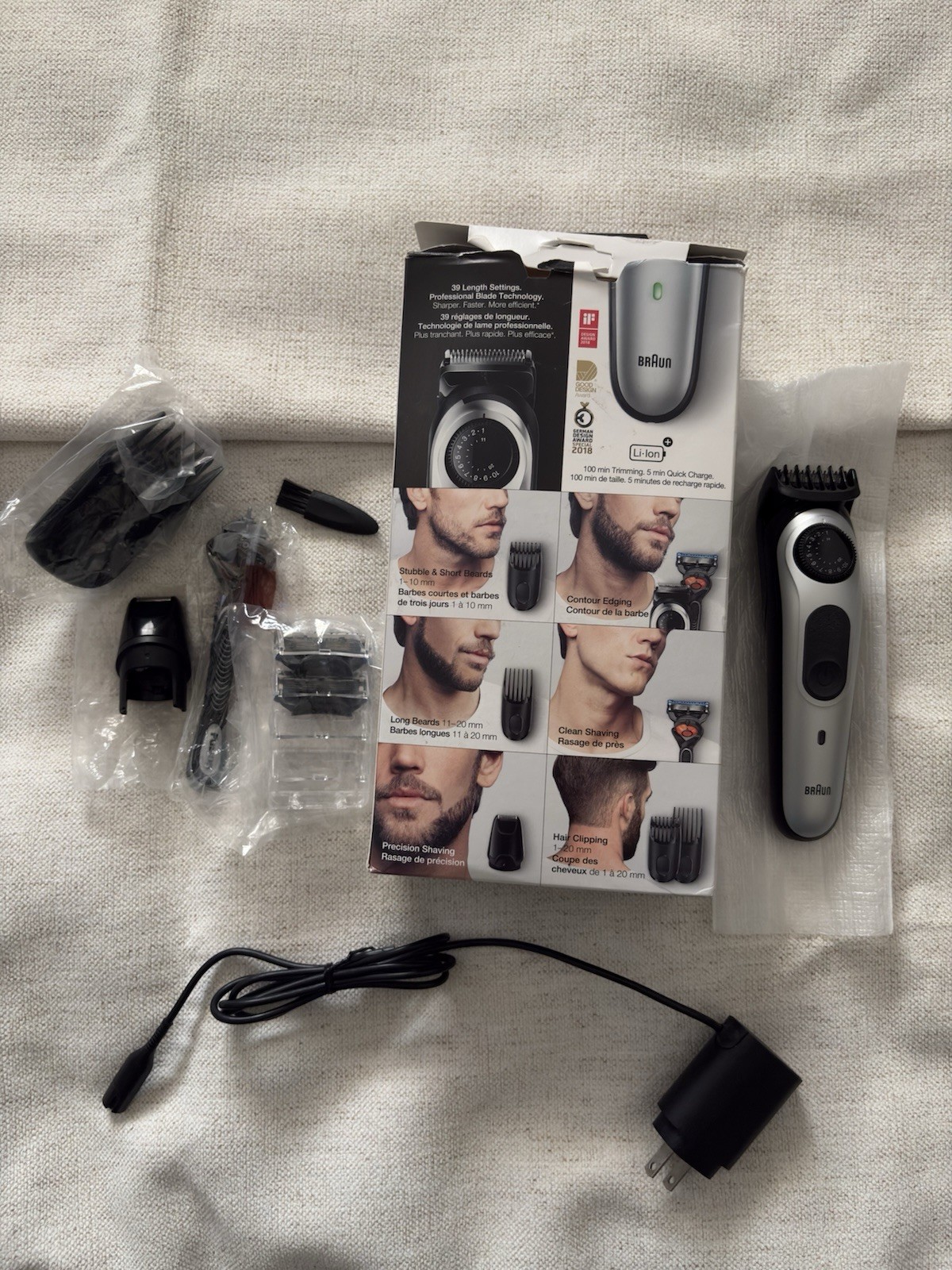 Braun BeardTrimmer 5 BT5265 Trimmer Cordless Wet/Dry 0.5-20mm Black/Silver