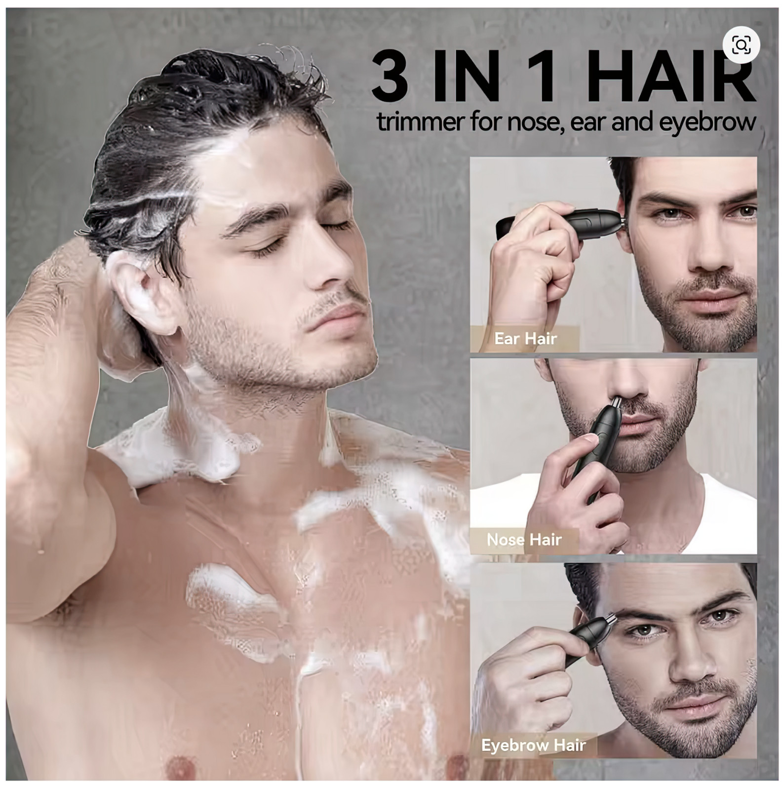 MAXGROOM Rechargeable Nose Hair Trimmer for Men 360 Rotating Dual-Blade Electric