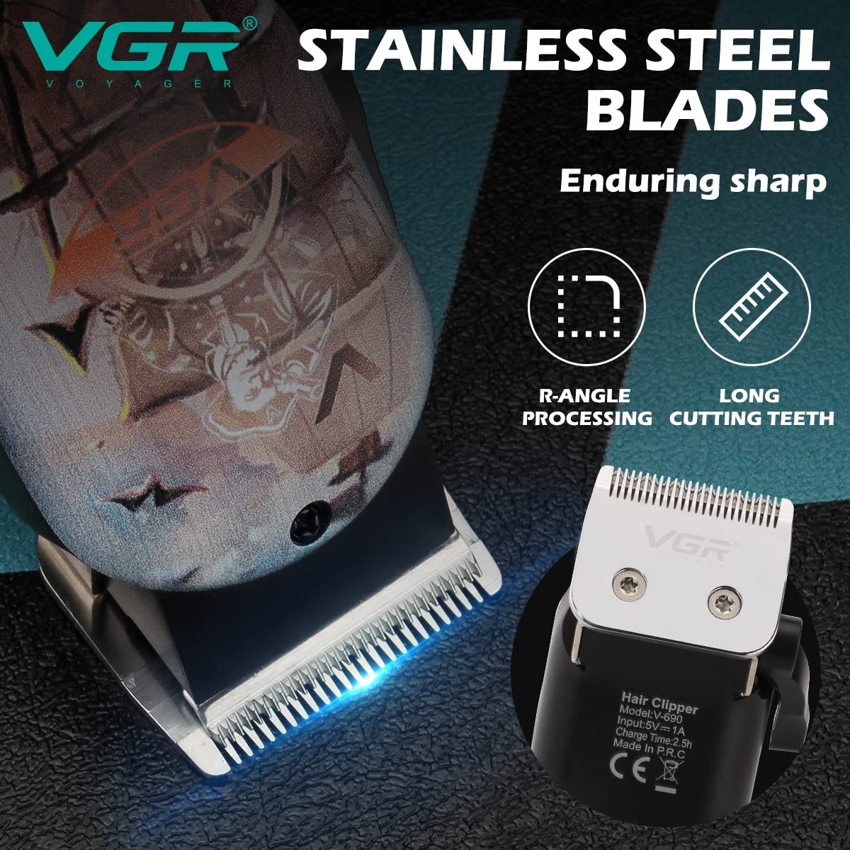 VGR V-690 clipper offers cordless precision, USB charging, 150-minute runtime