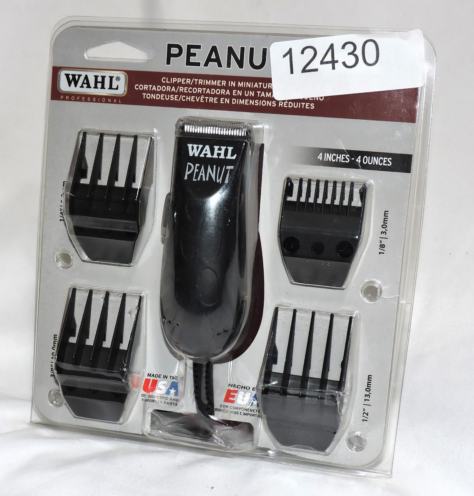 WAHL Professional Peanut – Model 8655 Black Kit Trimmer Clipper #12430