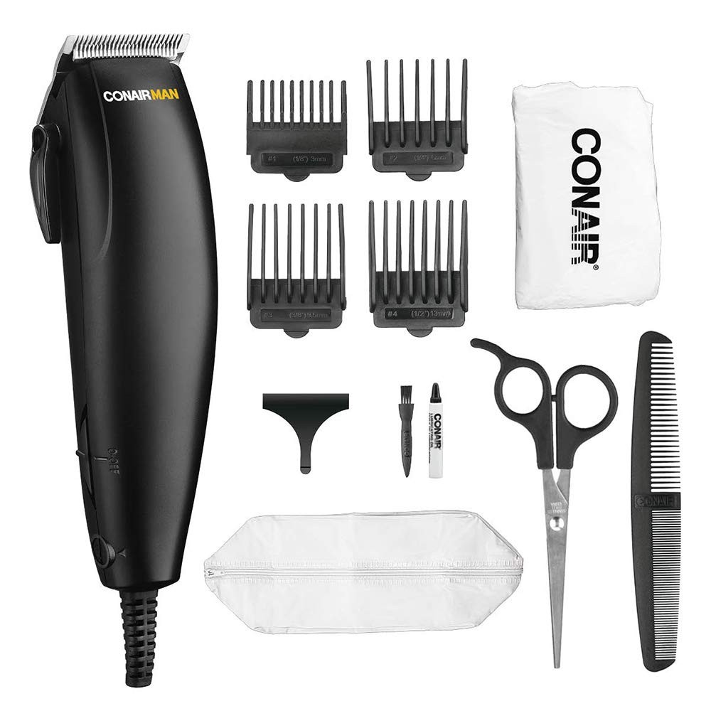 Conair HC102RGB universal dual-voltage 12 piece simple haircut kit, 10.40 Oun…