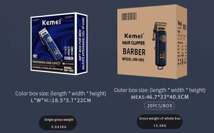 KEMEI Professional Hair Clipper Trimmer Barber LCD Cutting Sets Rechargeable AU