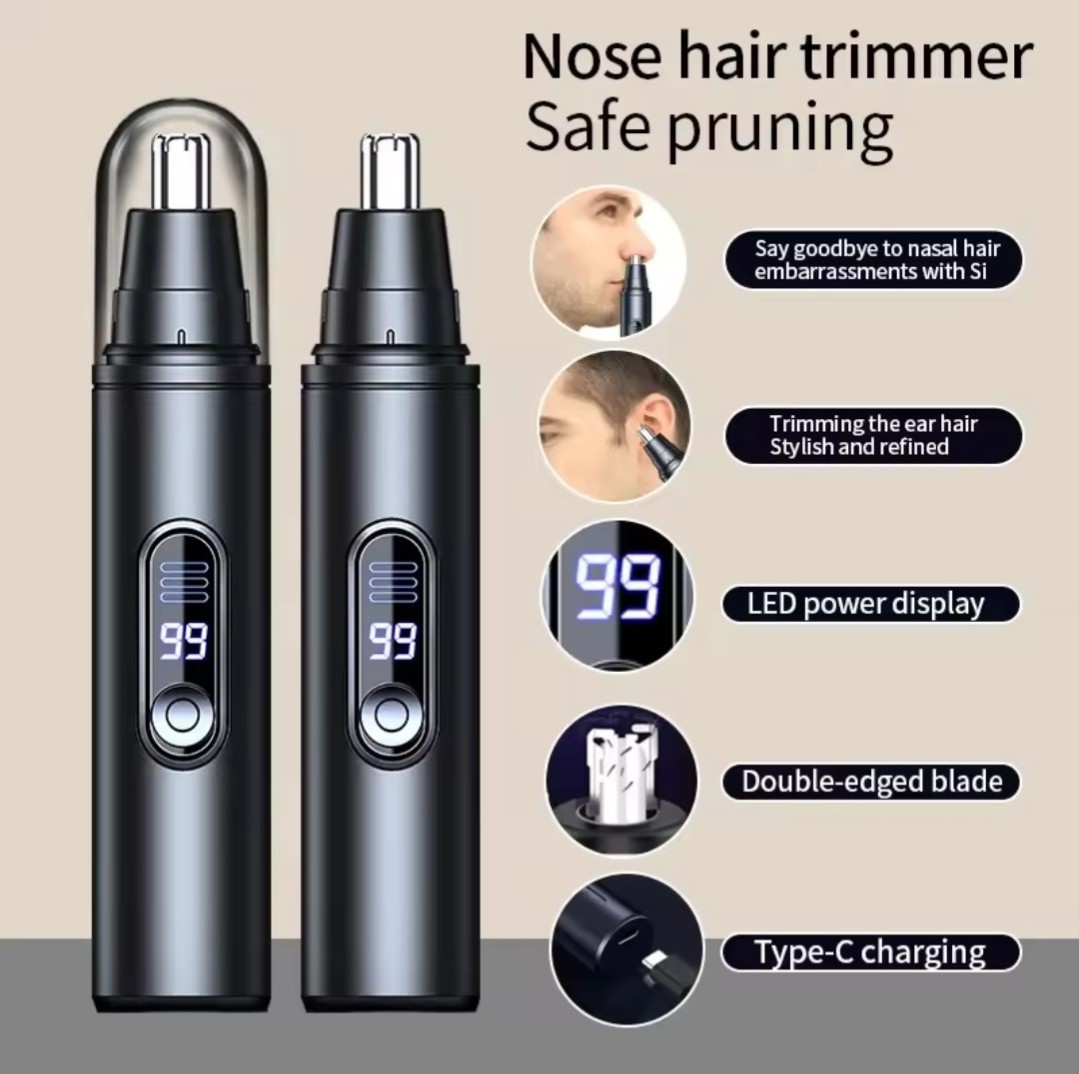 Electric Nose Ear Hair Trimmer Clipper Face Eyebrow Shaver Rechargeable Painless