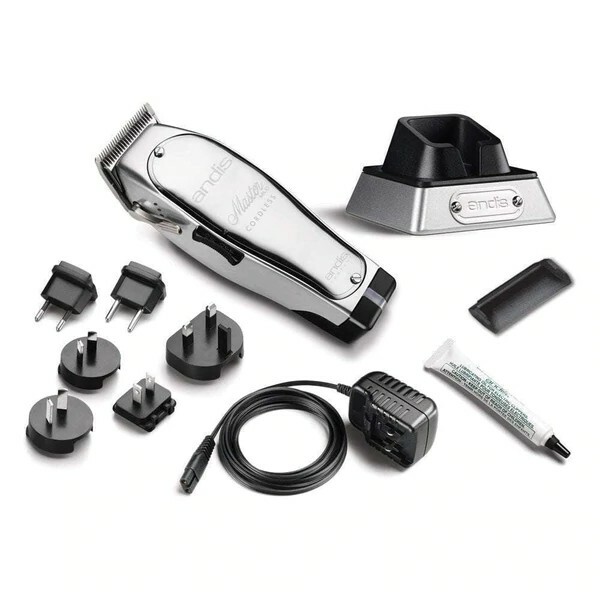 Black and Silver Andis Master Cordless Lithium Ion Clipper | #12470