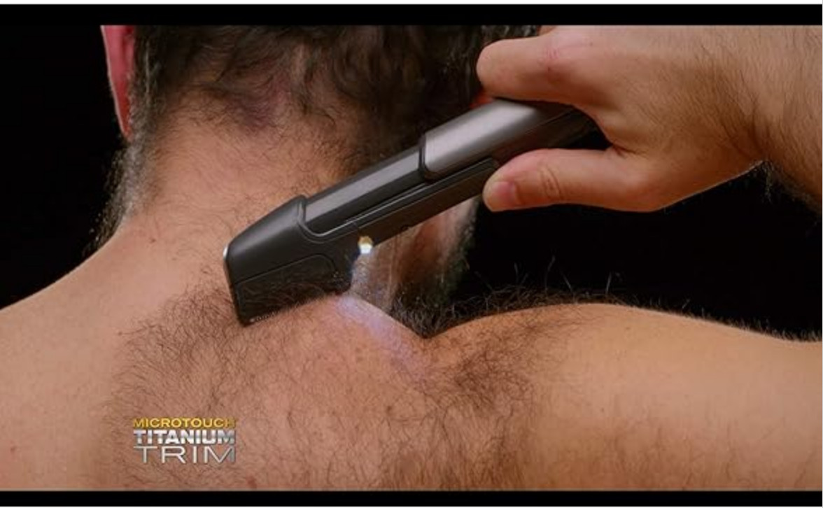 MicroTouch Titanium Trim Cordless Hair Groomer Trimmer 5 Comb Lighted Extendable