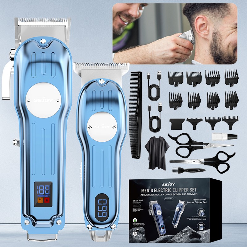 SEJOY Professional Hair Clippers & Trimmer Kit for Barber Mens Beard Haircut Set
