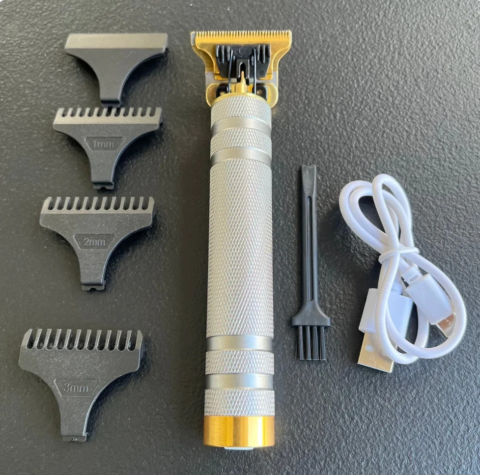 Vintage T9 Barbeador Gold Silver Beard Hair Trimmer Cutter Machine for Men