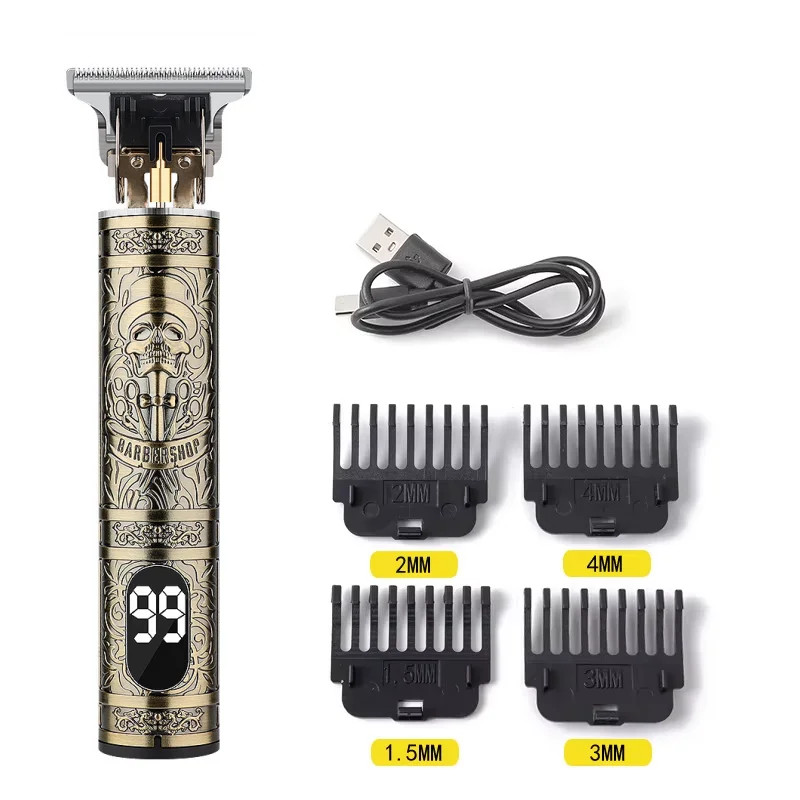 T9 Hair Clipper 3-Speed Electric Trimmer Beard Shaver Barber Grooming Kit LCD