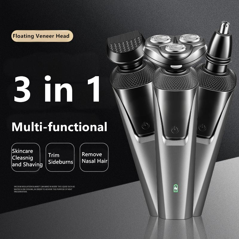Electric Shaver Rechargeable Razor Wet Dry Nose Beard Trimmer For Men Waterproof