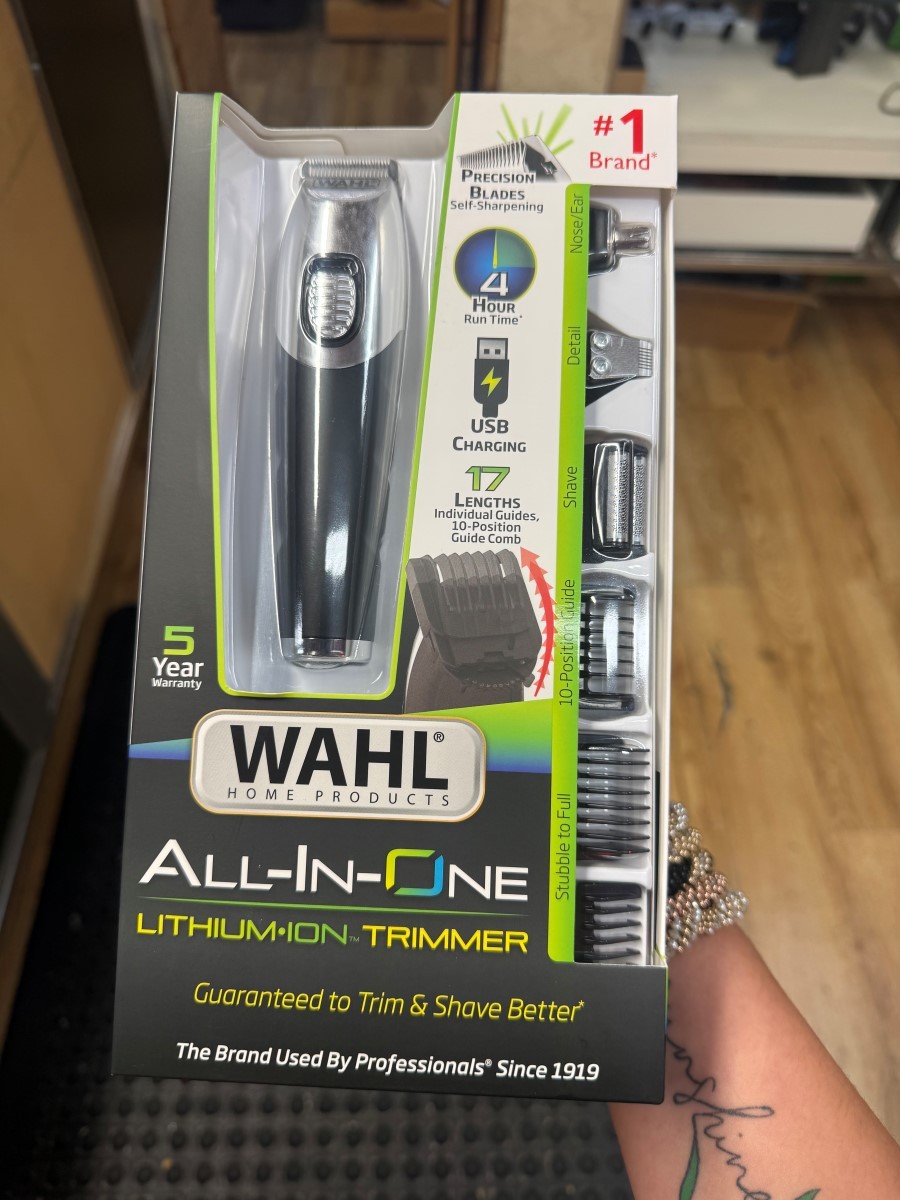 NEW! Wahl Lithium Ion All-in-One Trimmer Men’s Black/Silver Model 98 (ECP022180)