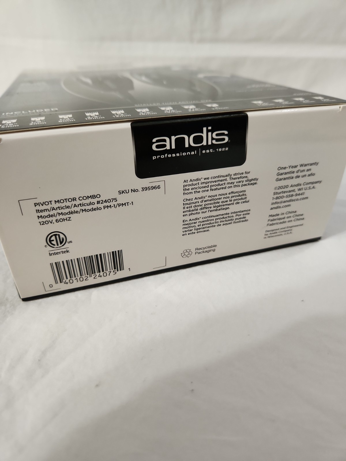Andis Pivot Motor Combo Adjustable Blade Clippers New In Box