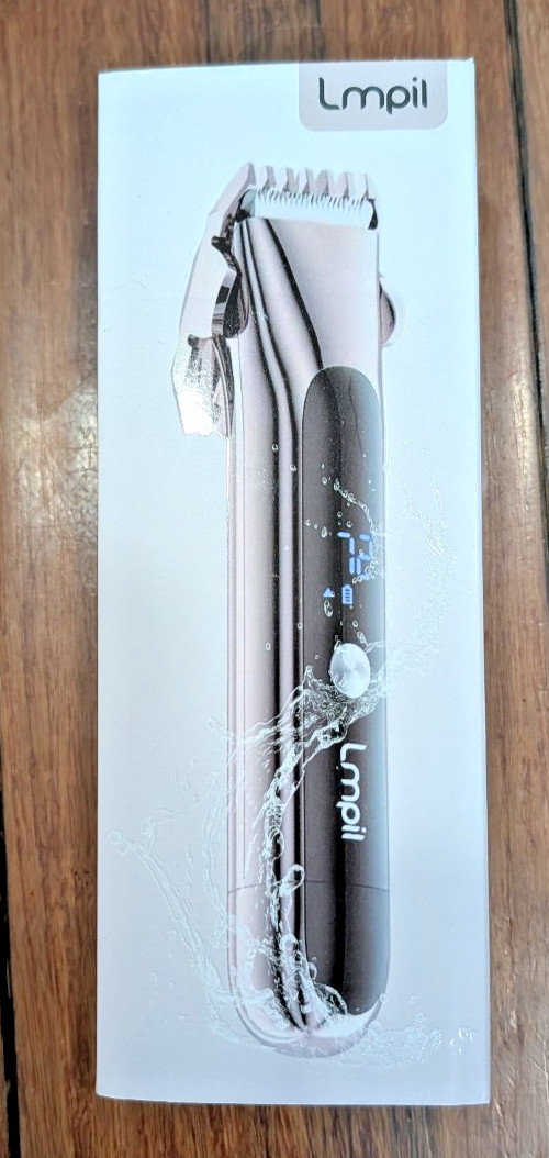Lmpil Dual-Head Waterproof Face Trimmer, USB-C Fast Charge, LED, Black/Silver