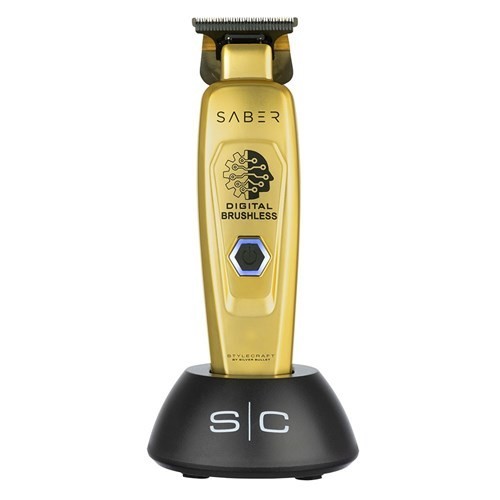StyleCraft by Silver Bullet Saber Hair Trimmer Gold – Digital Brushless Motor