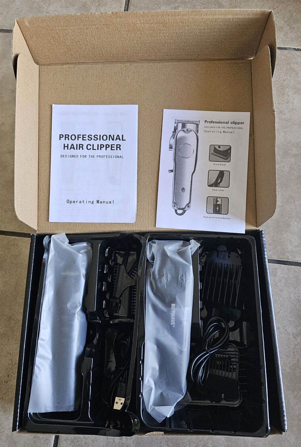 ROYWAVE Professional Cordless Hair Clipper (Brand new)