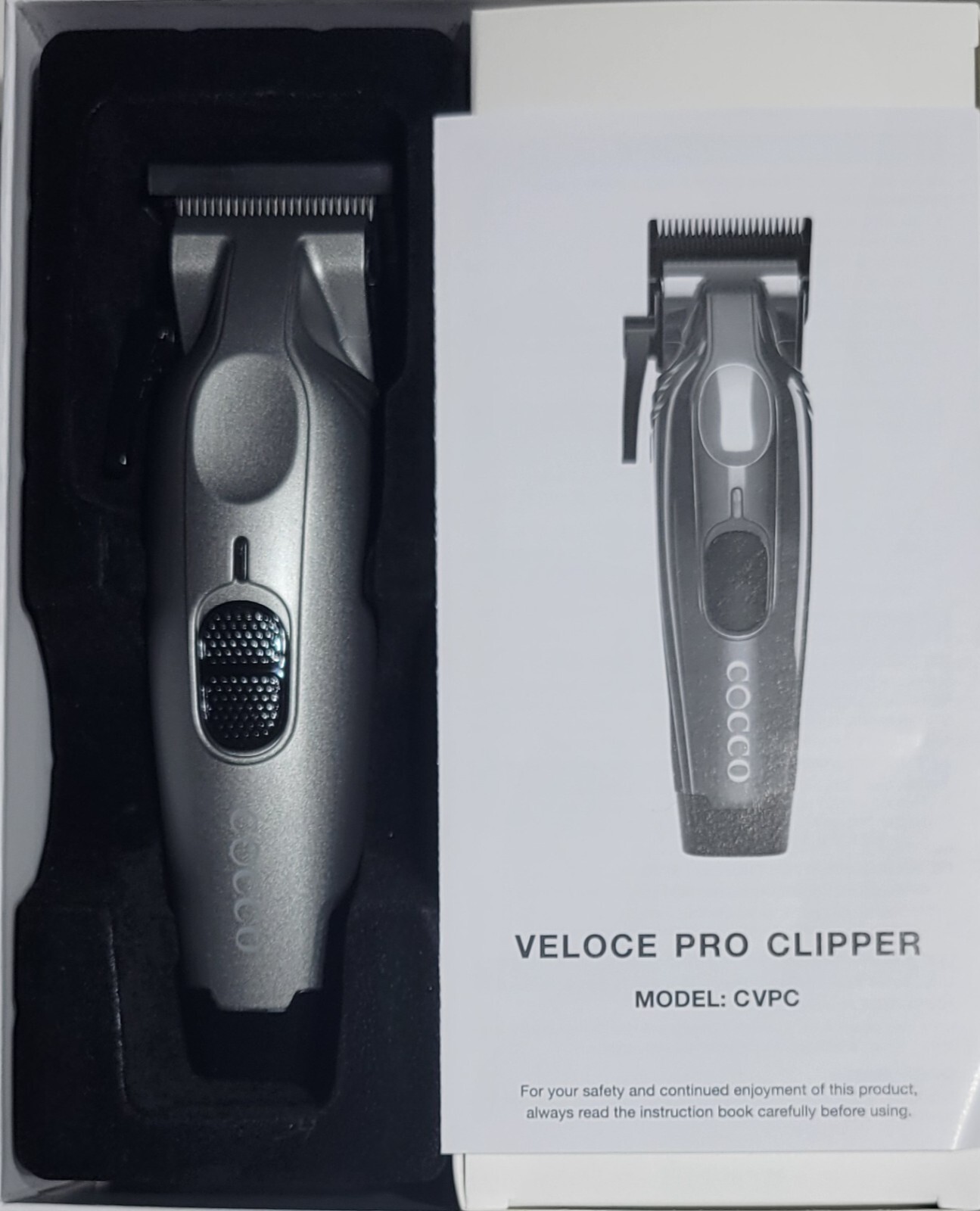 COCCO Veloce Pro MATTE GREY Clipper, Brushless Motor, Digital GAP GREPHENE Blade