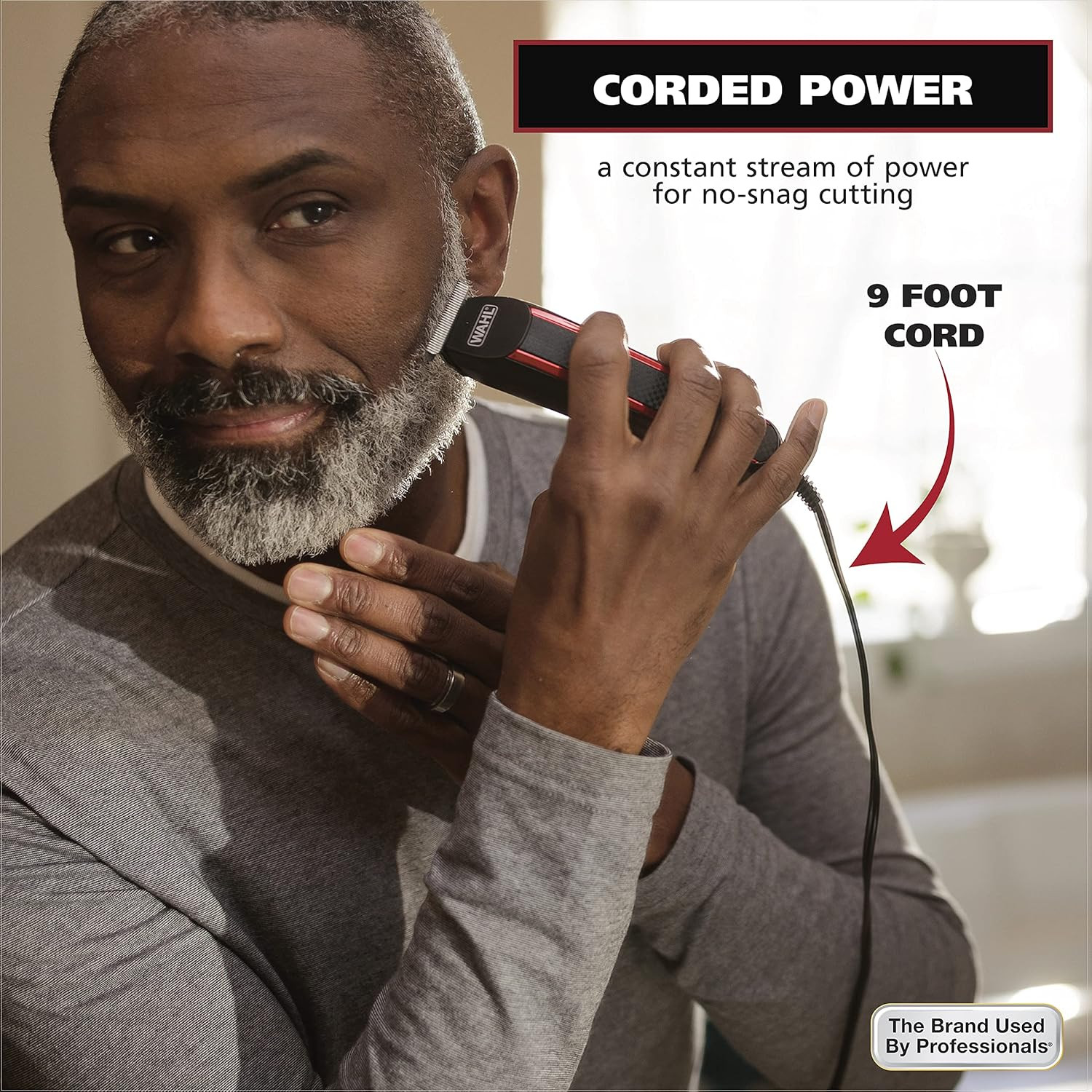 Wahl Edge Pro Bump Free Corded Beard Trimmer for Men Touch up Trimmer & Grooming