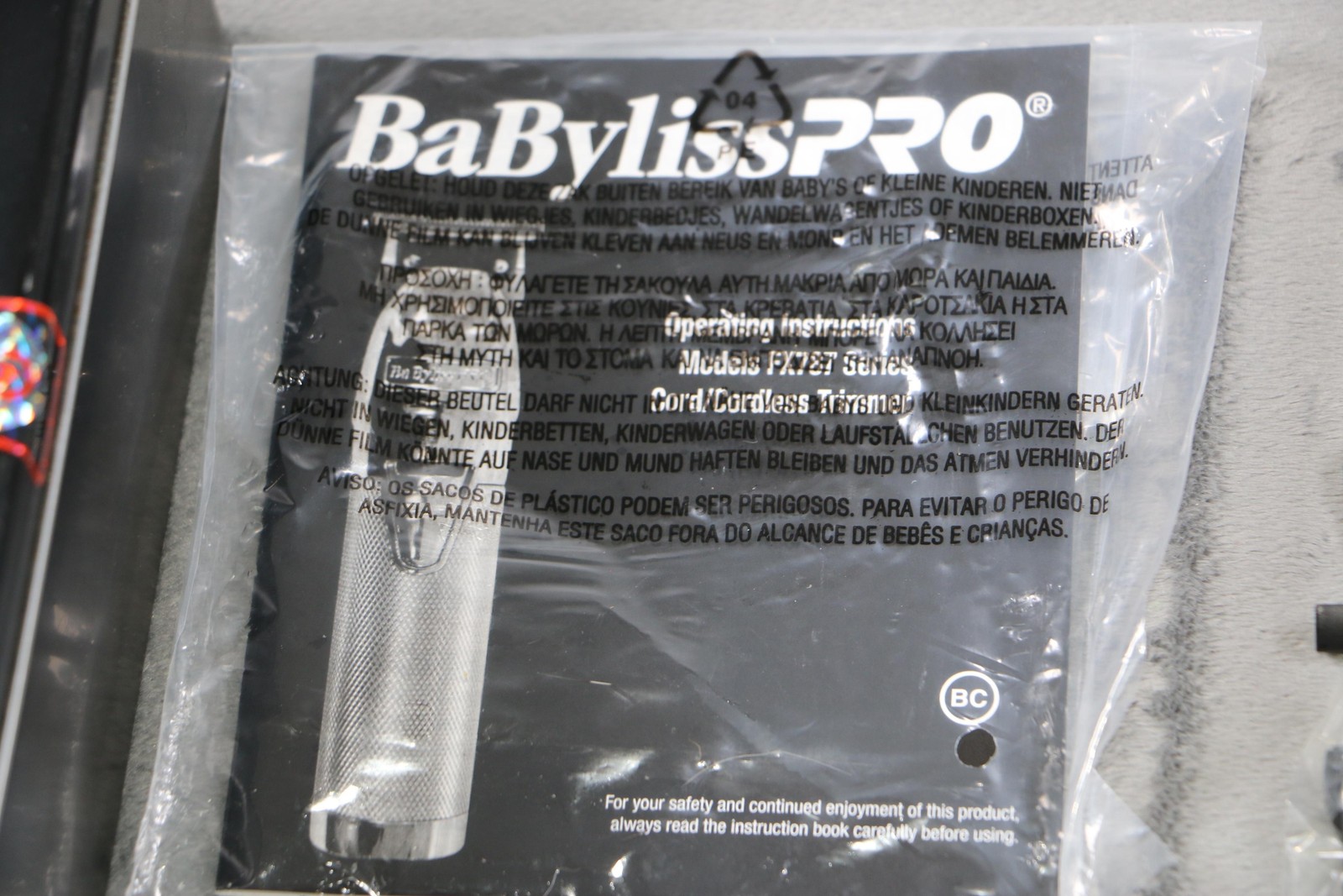 BaByliss PRO BlackFX FX787BN Cordless Trimmer Exposed T-Blade Gold Blades Kit