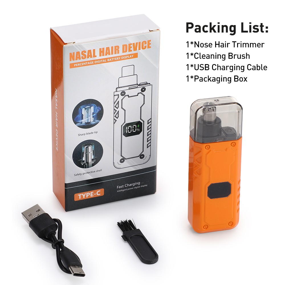Ear and Nose Hair Trimmer with LED indicator USB Rechargeable Water Resistant