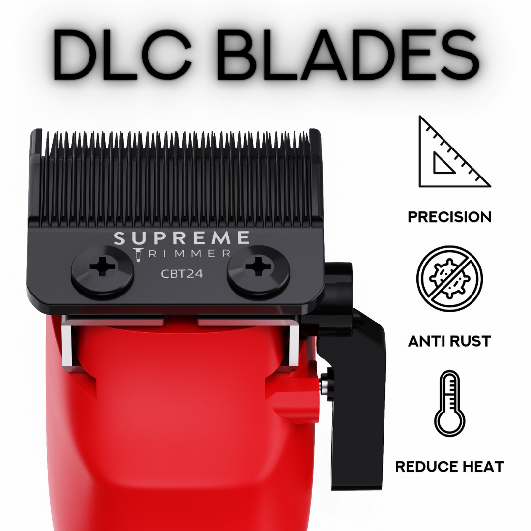 Supreme Trimmer DARKSTAR 72 DLC Taper Clipper w/ Magnetic Vector Motor | Red