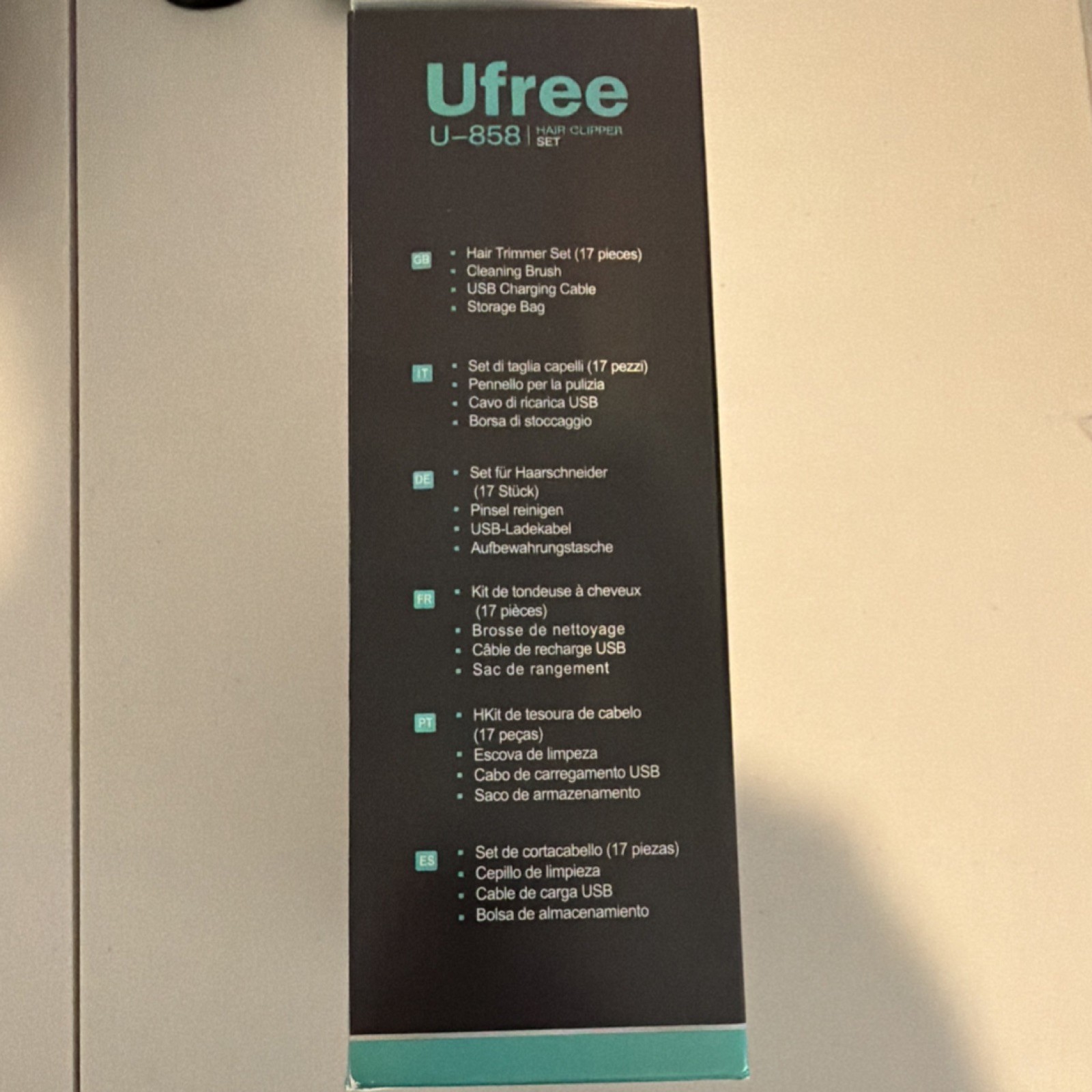 Ufree U-858 Cordless Clipper & Trimmer Set, LED Display, USB Charging