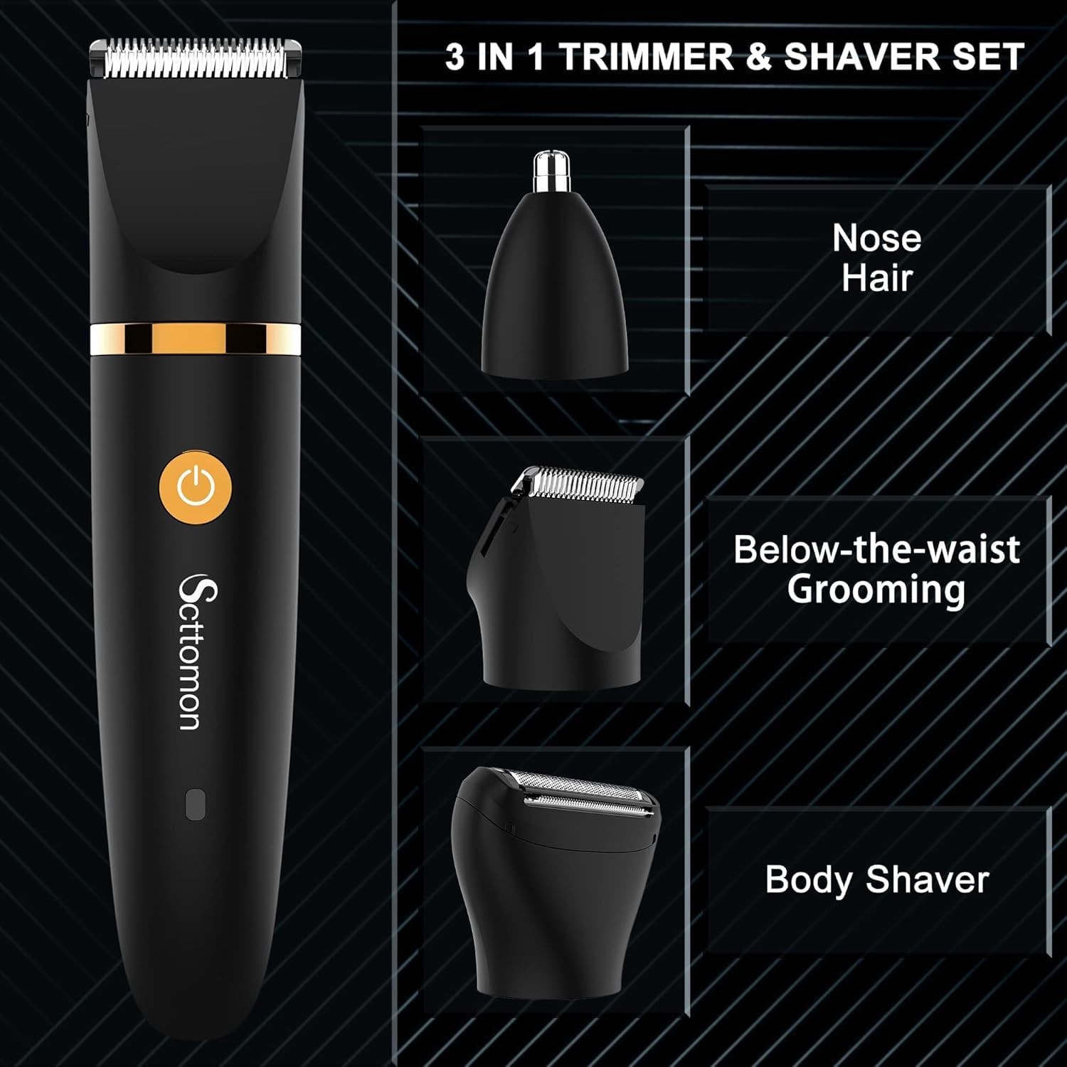 Electric Groin Hair Trim Ball Trimmer for Men Body Shaver Below-The-Waist Gro…