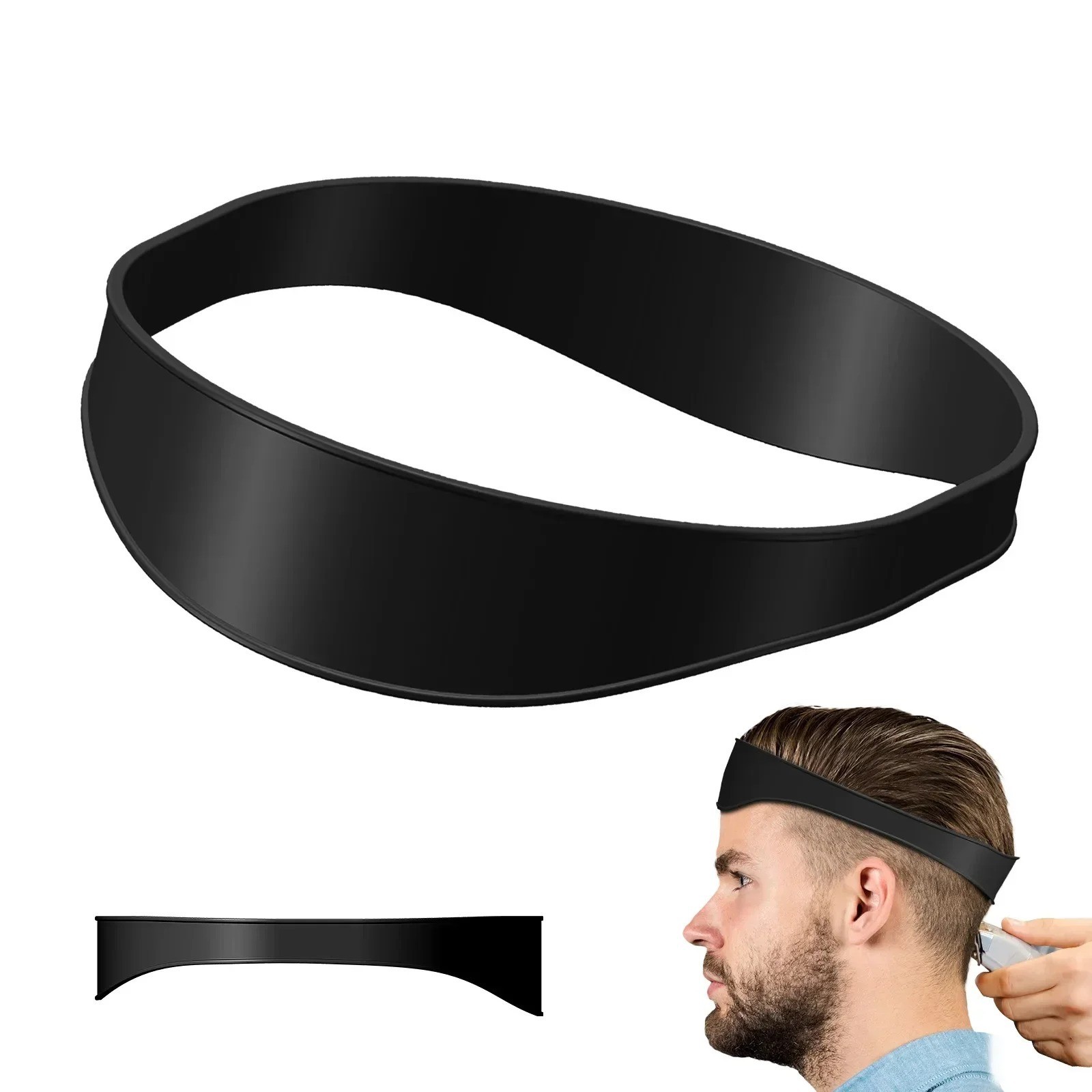 DIY Hair Cutting Guide Band Silicone Neckline Shaving Template Barber Tool US💈