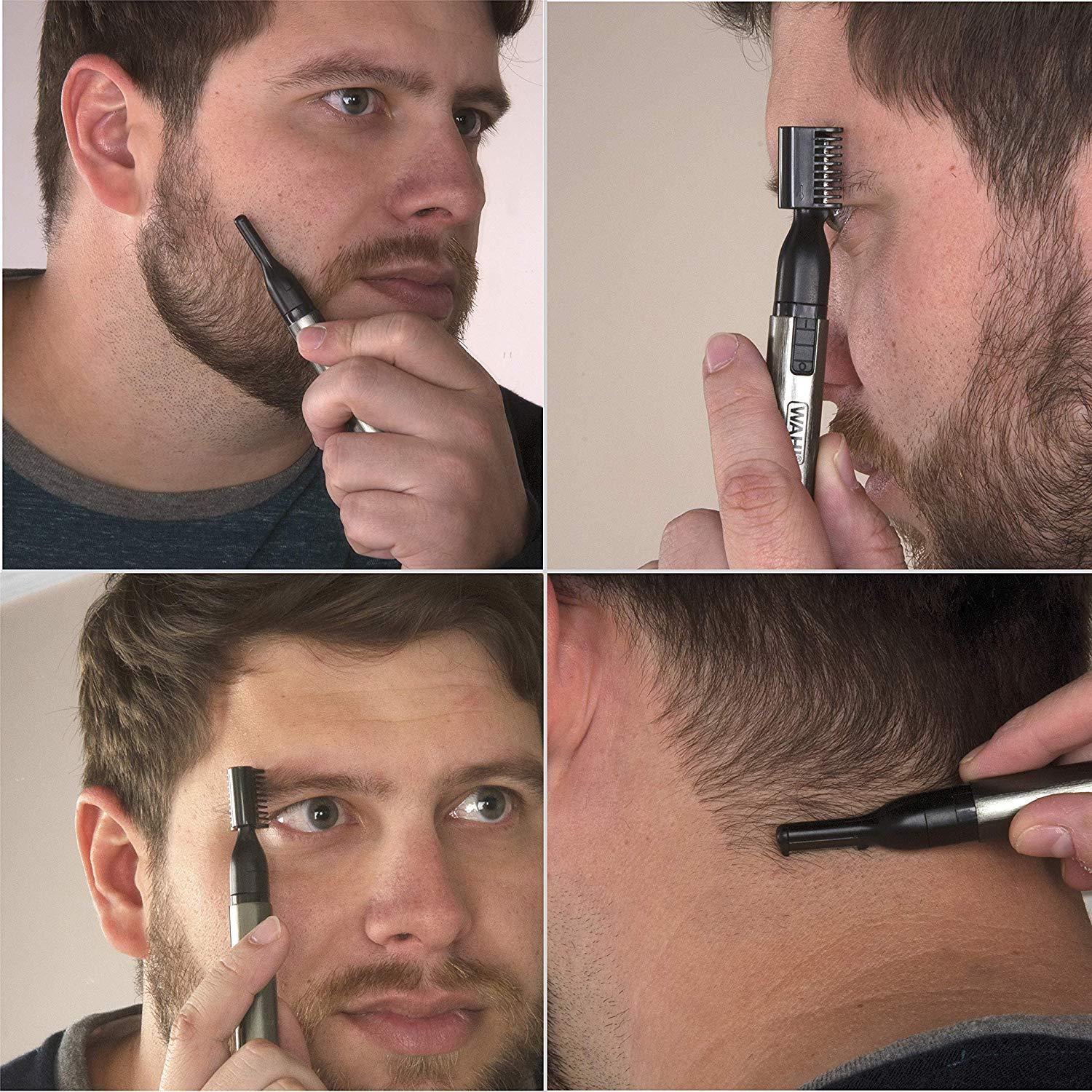 WAHL Micro GroomsMan Precision 2-in-1 NOSE EAR HAIR DETAILER AAA Lithium Power