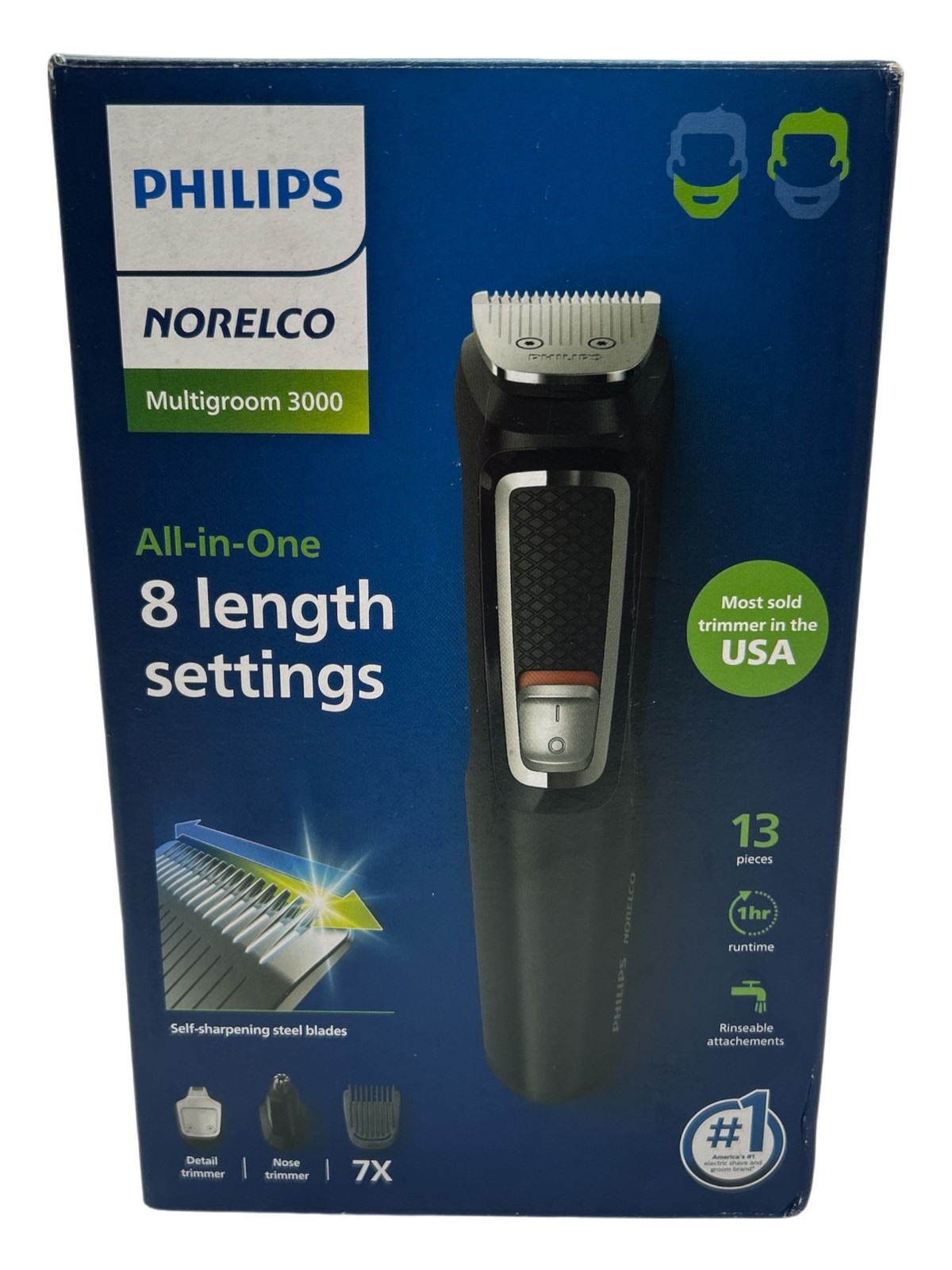 Philips Norelco Multigroom 3000 Black – 13 pieces