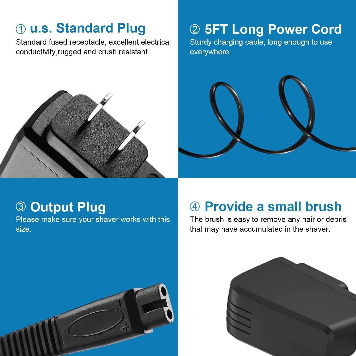 Replacement Charger for Andis Shaver – Certified Safety Features