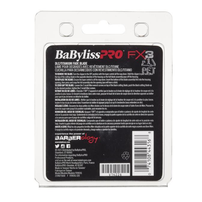 BaBylissPRO FX3 DLC/Titanium Replacement Fade Blade | FX903G