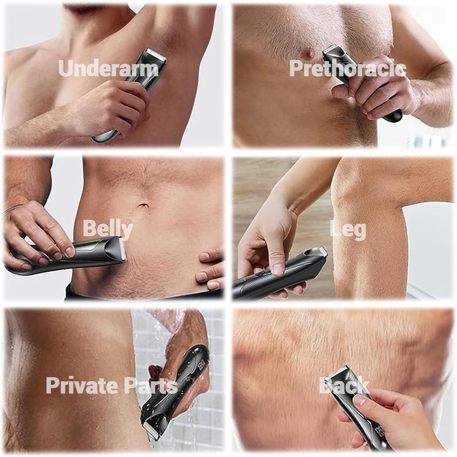 Manscape Groin Pubic Hair Ball Trimmer Men Male Electric Body Shaver Waterproof