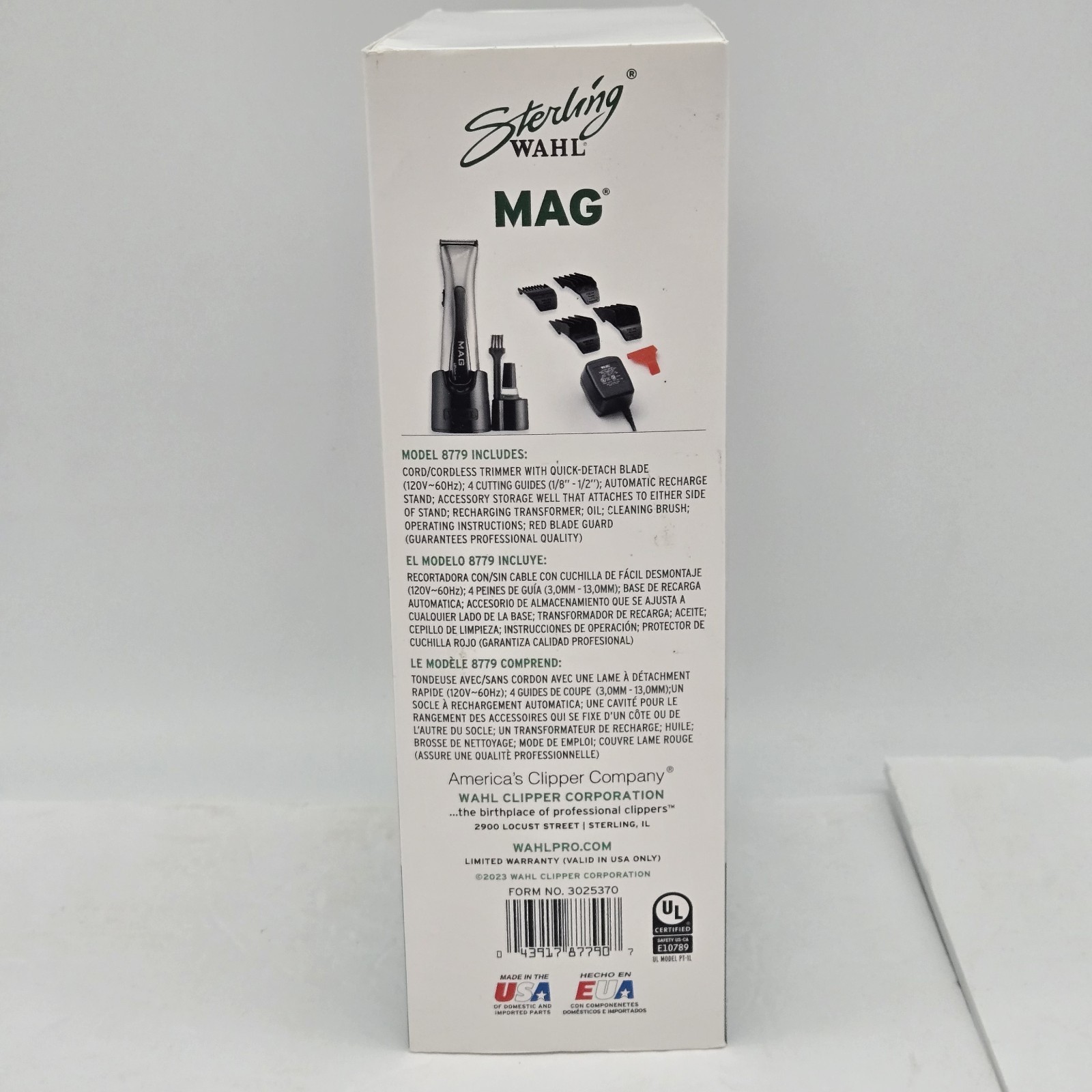 Wahl Sterling MAG 8779 PT-1L Lithium Ion Cordless Trimmer New Open Box