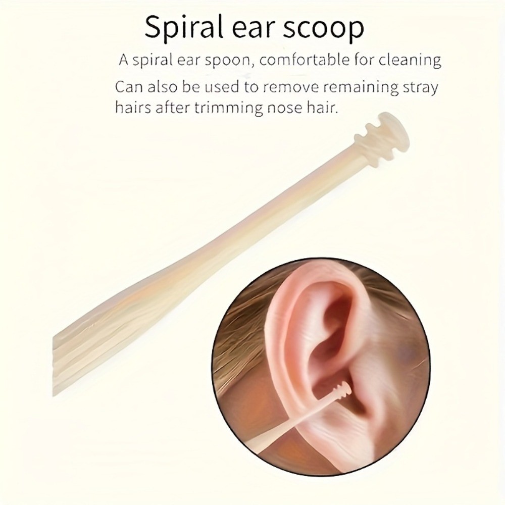 6Pcs Better Than Electric. 2-in-1 Painless Nose Trimmer: 360° Rotating Dual-head