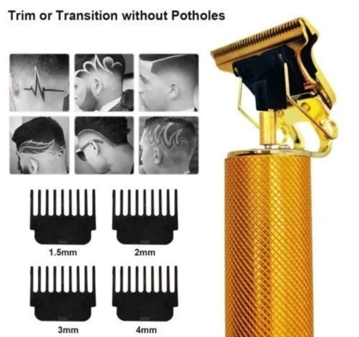 Vintage T9 Barbeador Gold Beard Hair Trimmer Cutter Machine for Men
