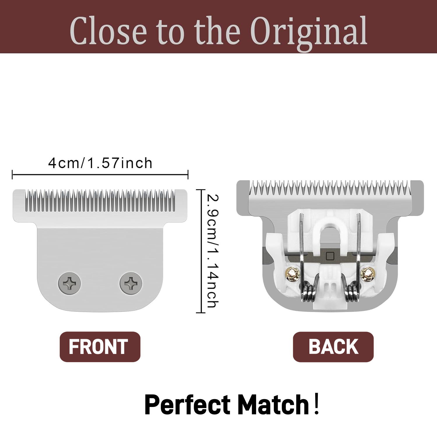 2Pcs Detachable Replacement Blade for Wahl Trimmers Stainless Steel 30mm & 40mm