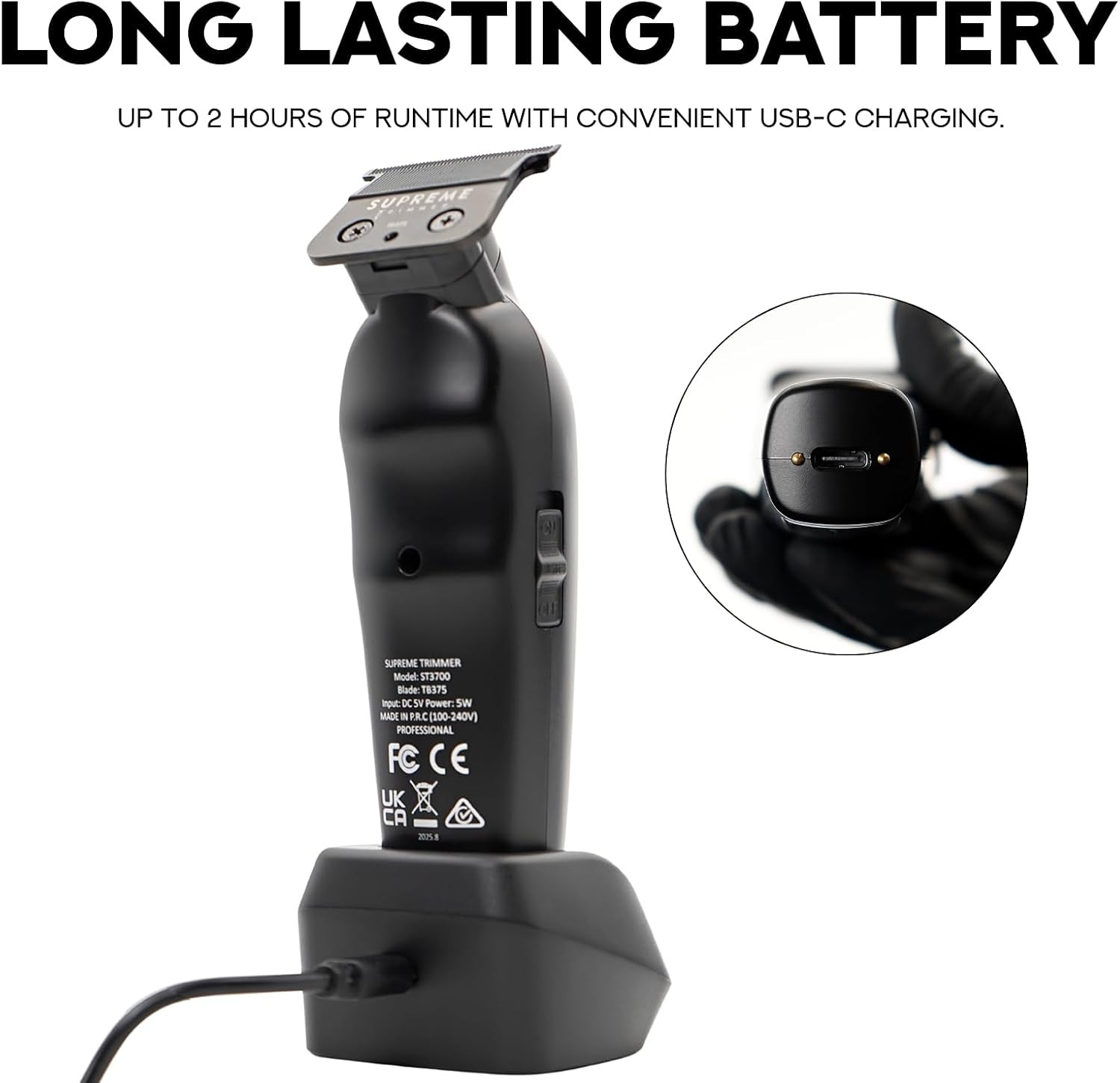 Vader Lite ST3700 Professional Barber Trimmer – Ultra Sharp Zero Gap DLC T-Blade