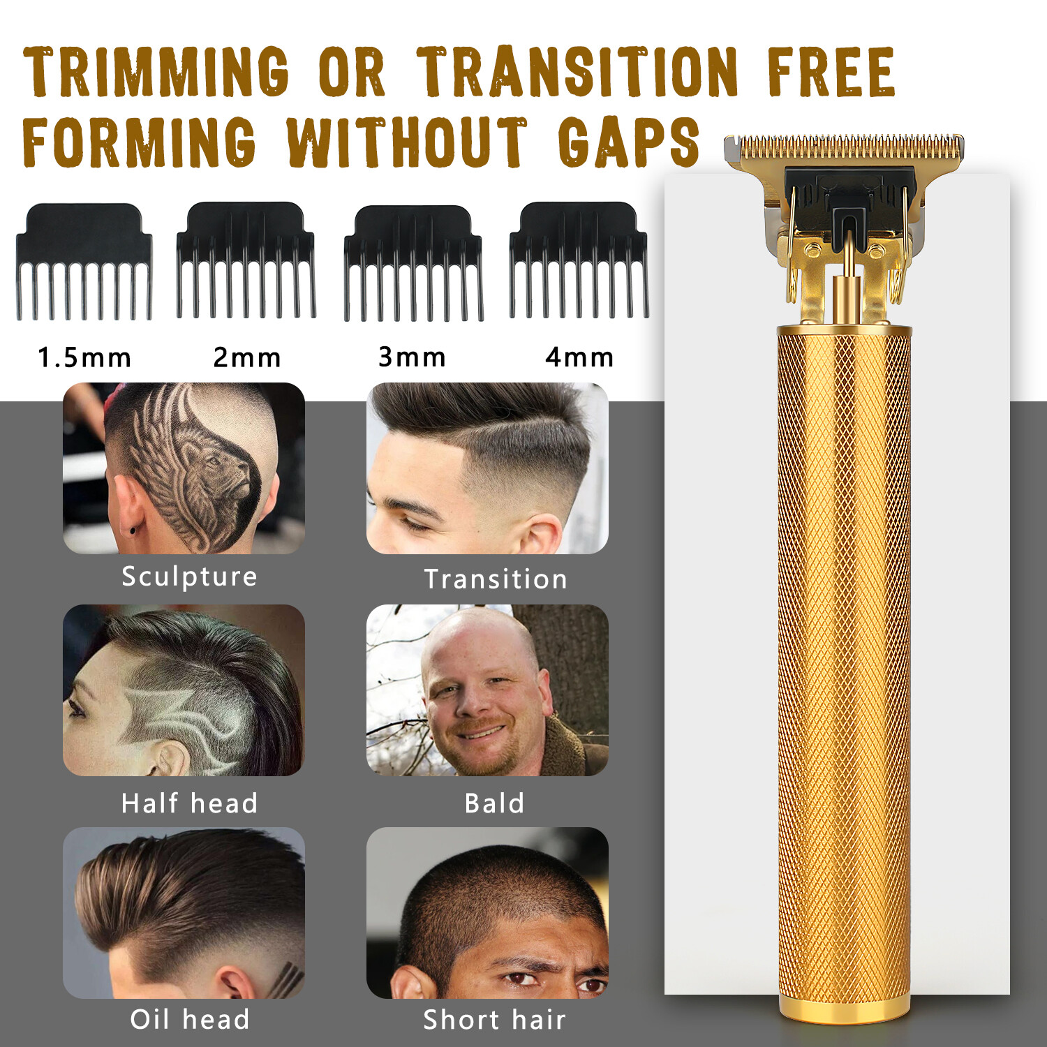 Professional Cordless Hair Clippers Trimmer Cutting Beard Shaving Machine USA