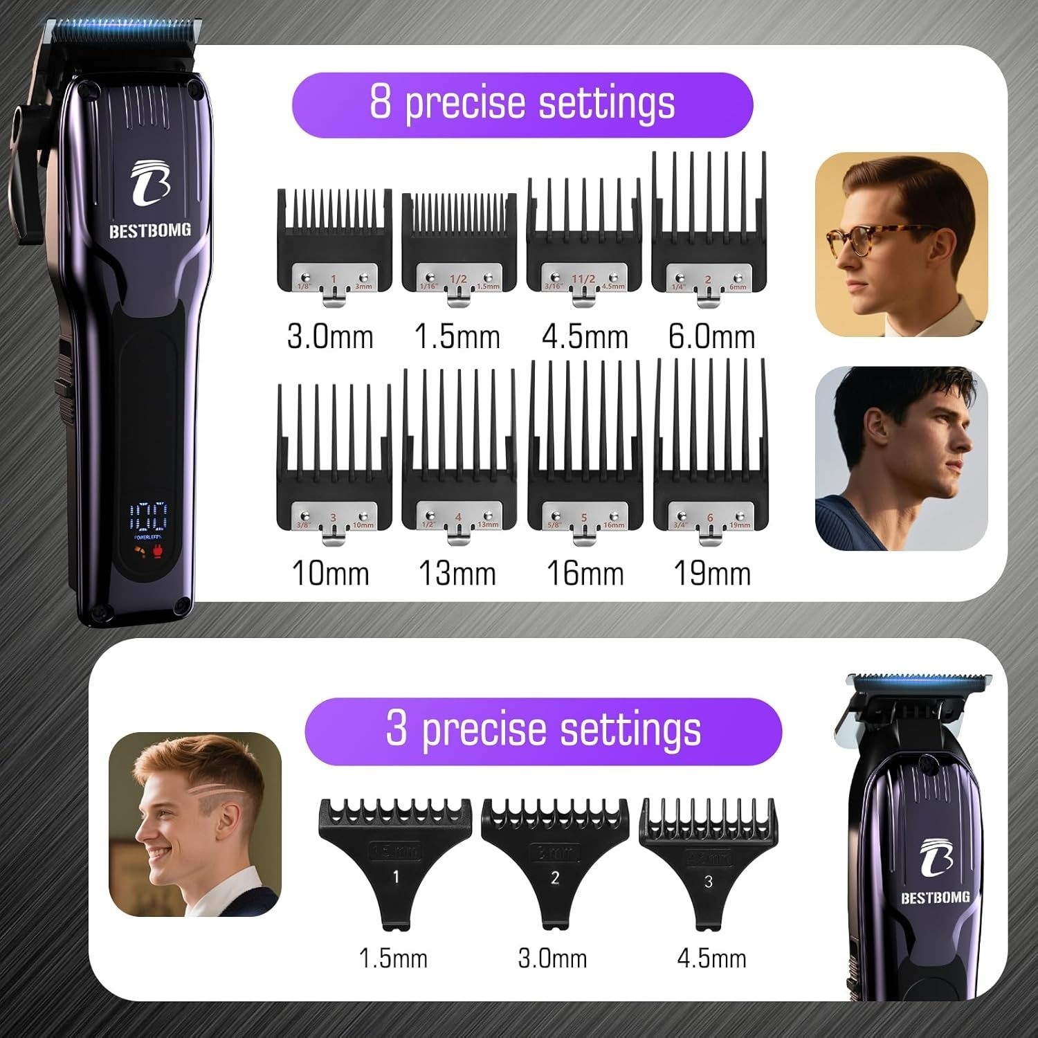 PRO Máquinas Profesionales Para Cortar Cabello Maquina Cortadora De Pelo Set MEN