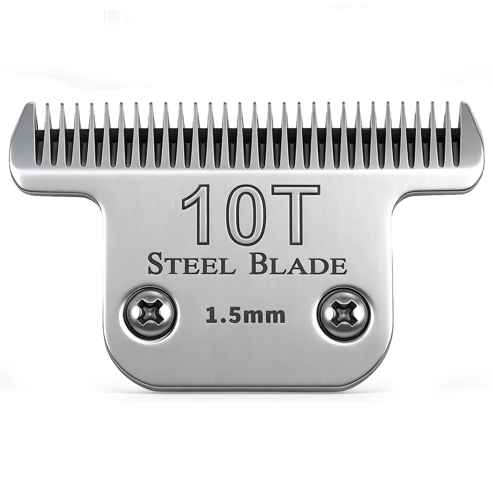 10T Clipper Blade 1.5mm Compatible with Oster Classic 76, Silver, 1 Pack