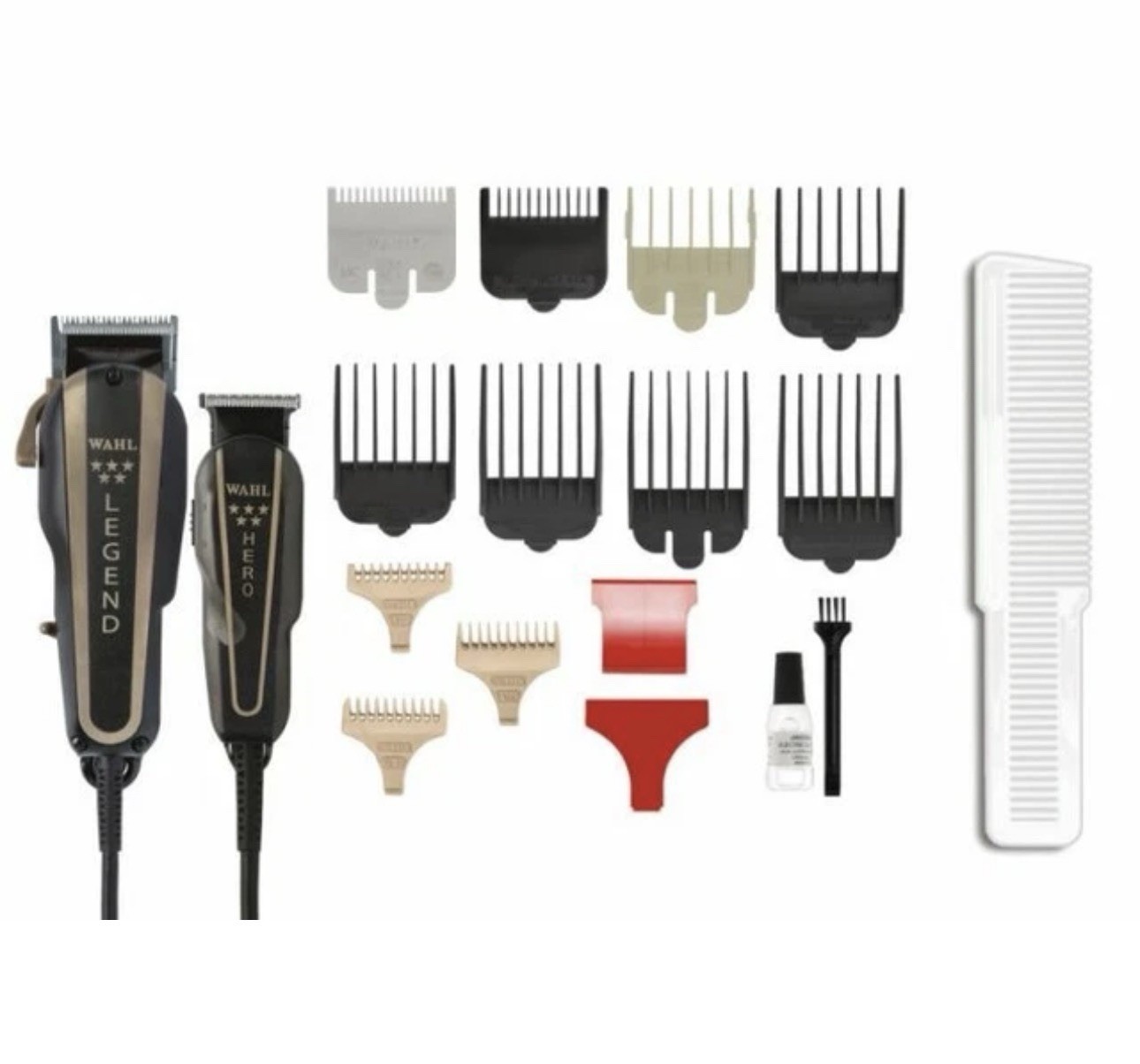Wahl 8180 5-Star Barber Combo Legend Clipper and Hero Trimmer – Black/Gold