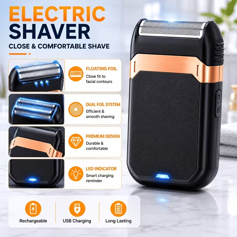 Rechargeable Electric Grooming Kit. Equipped with an LCD Battery Display