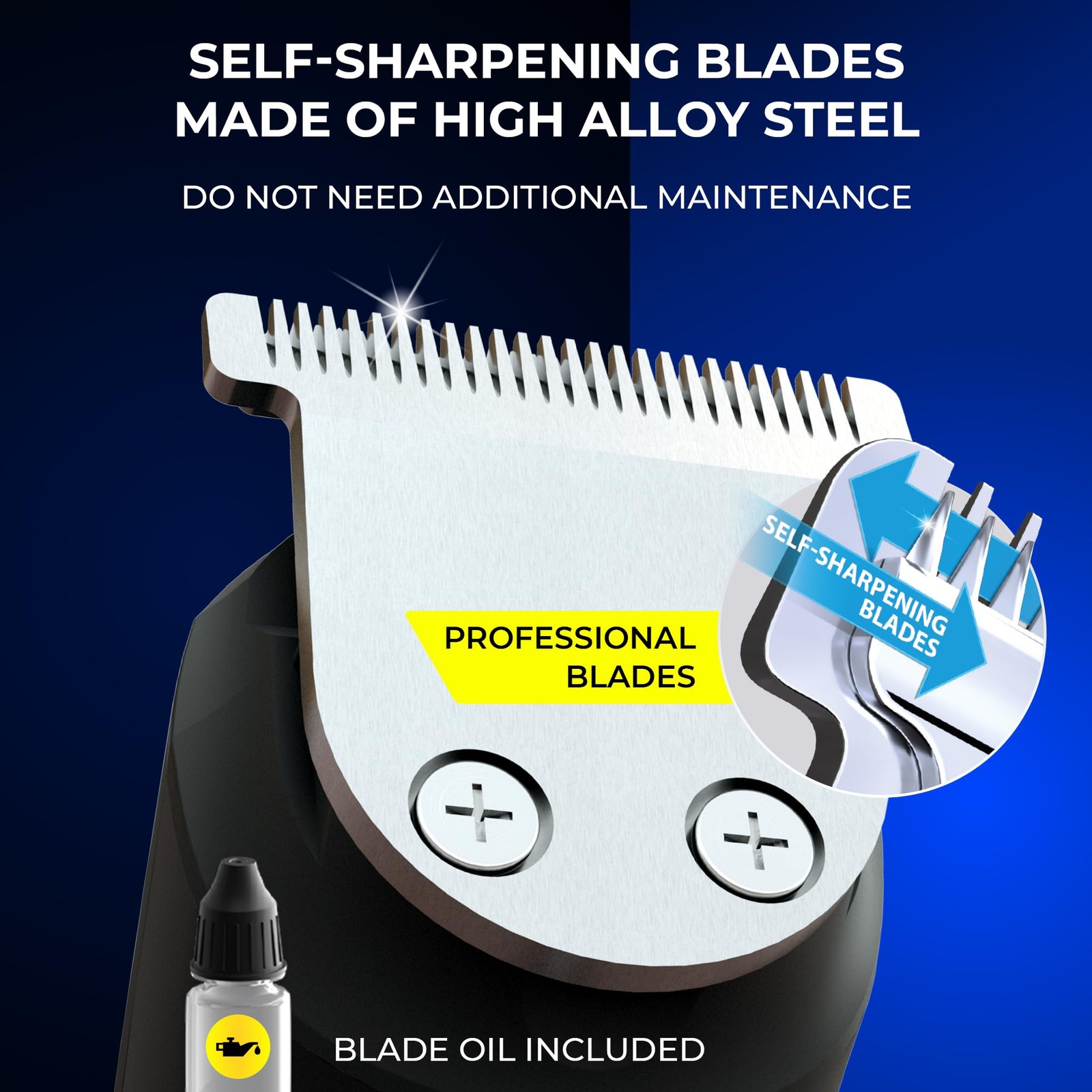 MANECODE® Beard & Hair Trimmer for Men – Self-Sharp Blades® USB-C, Waterproof…
