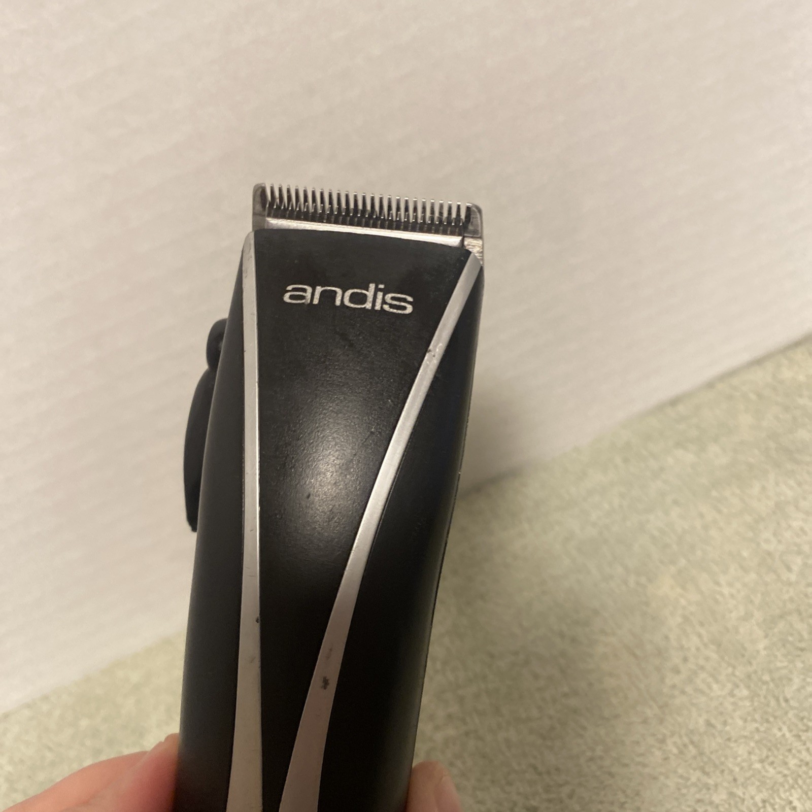 Andis Electric Clipper Hair Cutter Model PM-10 Silver Black Tested Working